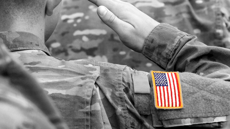 soldier saluting