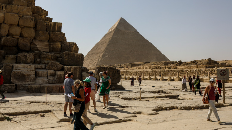 Great Pyramids with tourists