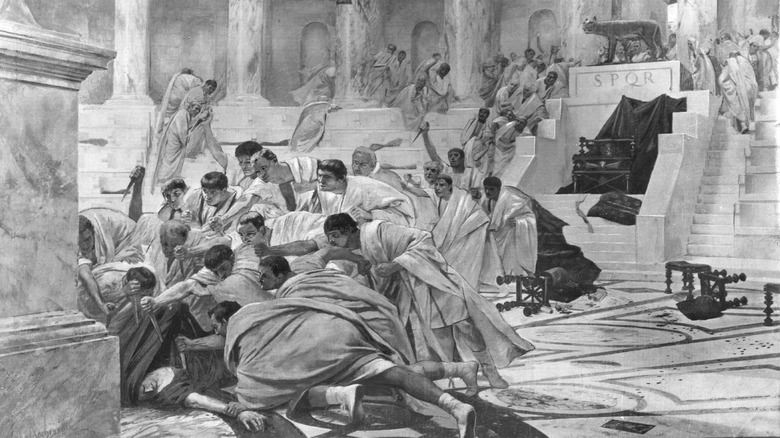 caesar assassination illustration