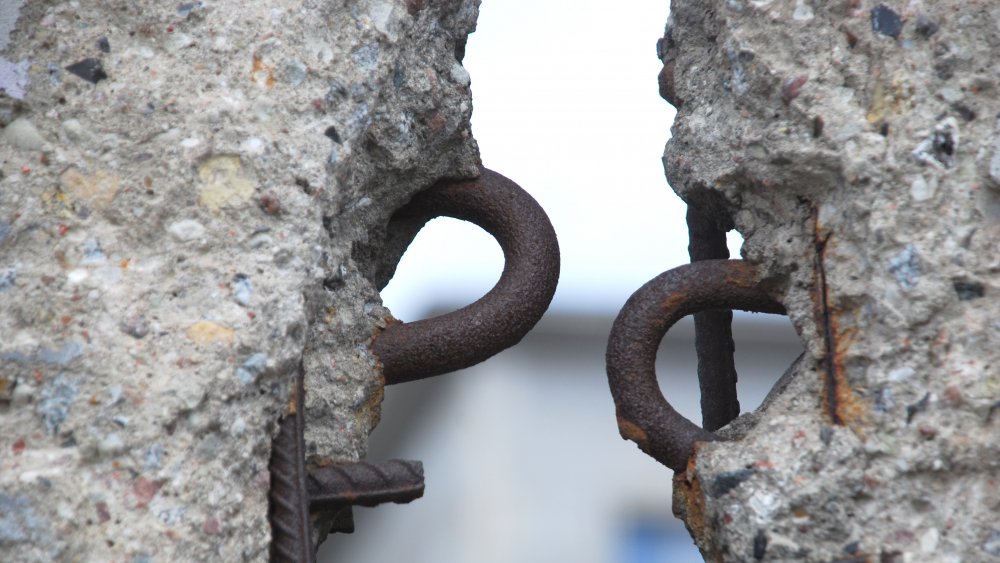 Fractured Berlin Wall segment