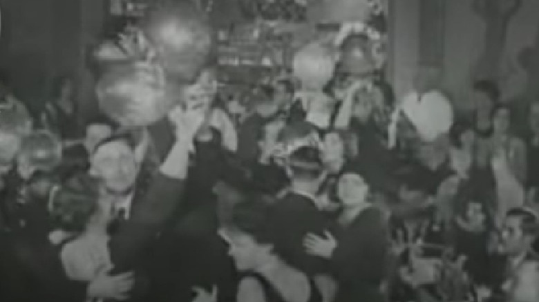 champagne toast on New Year's 1920s