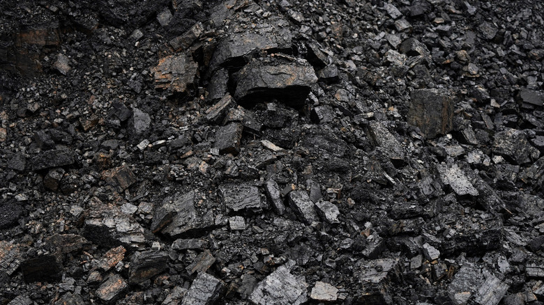 closeup coal seam