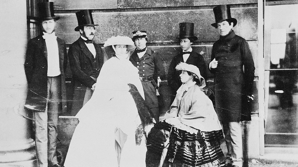 Prince Albert and family wearing silk hats