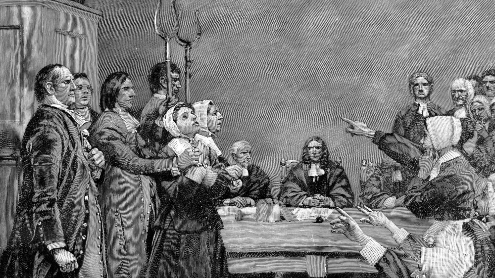 Drawing of American Witch Trial
