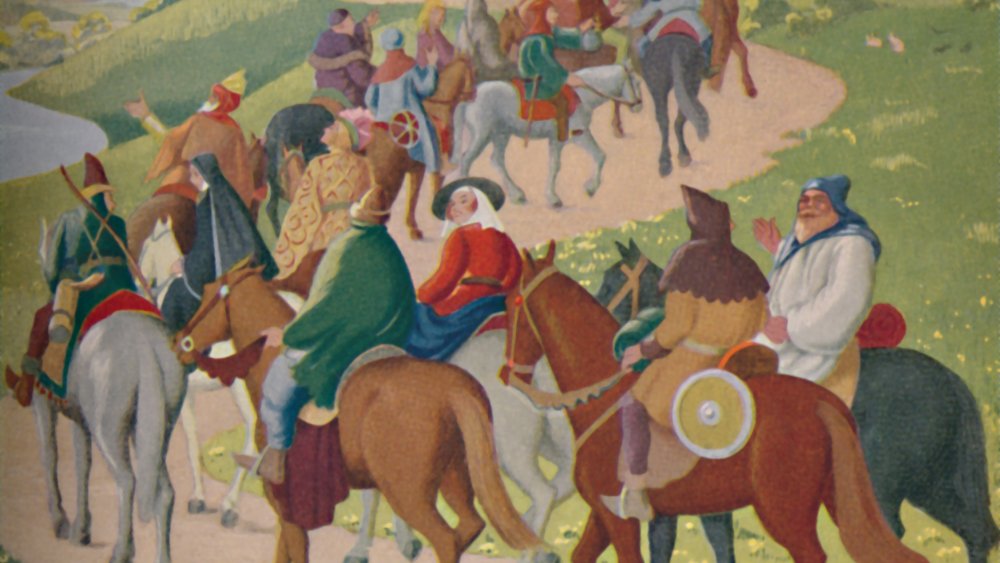 Pilgrims riding to Cantebury