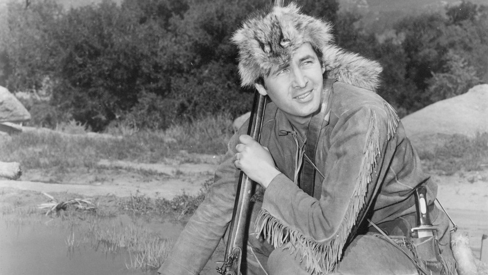 Actor Fess Parker as Davy Crockett in Davy Crockett and the River Pirates (1956)