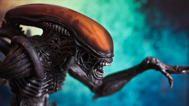 Xenomorph from Alien movie snarling