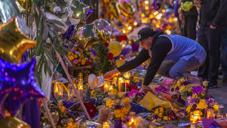 Memorial near the Staple Center 