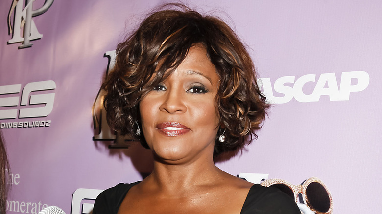 Whitney Houston at a pre-Grammy party in 2012