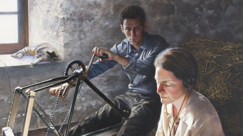 Painting showing WWII agent Virginia Hall