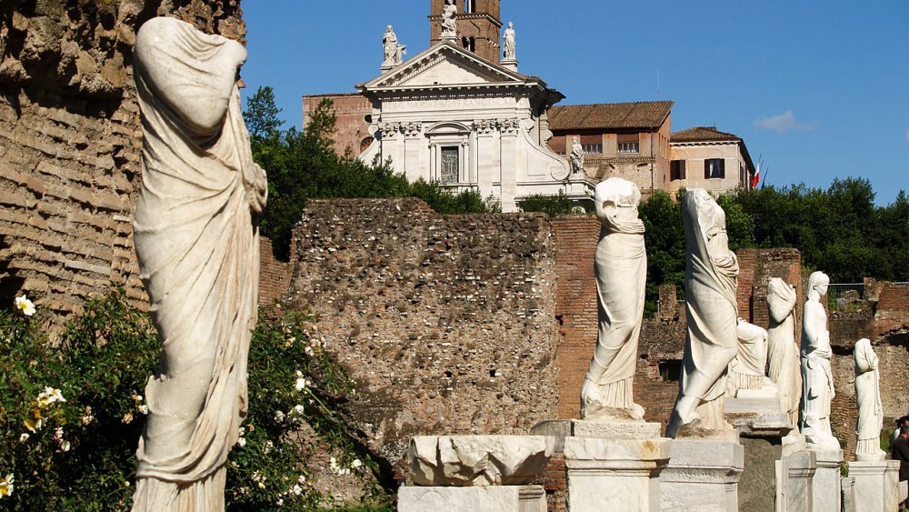 Statues at the House of the Vestals, Rome