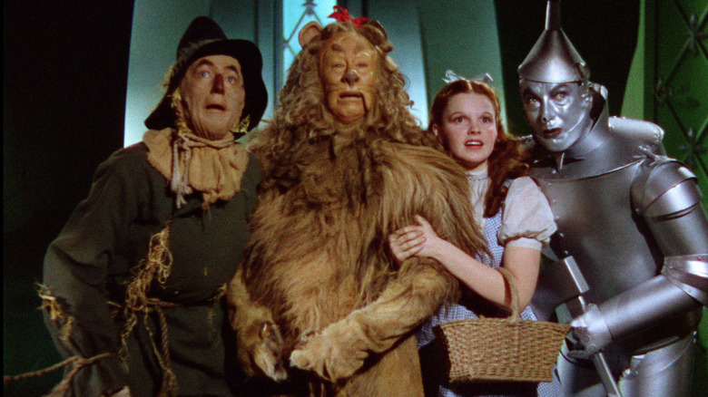 Dorothy, Scarecrow, Lion, and Tinman