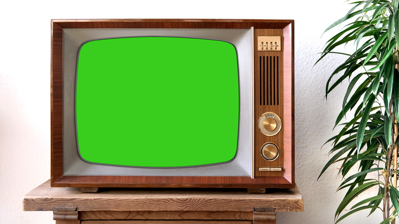 1960s TV with green screen