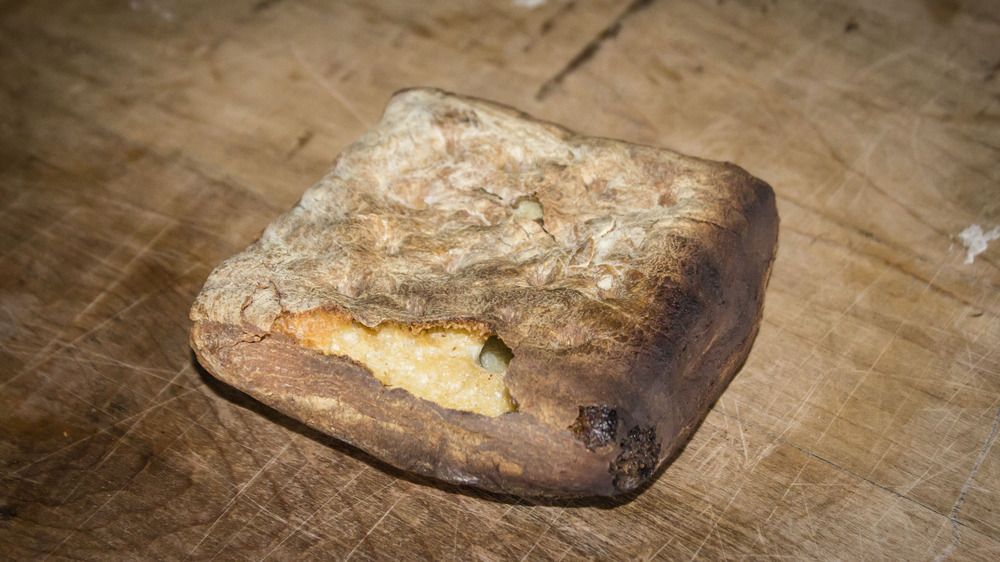 A loaf of hardtack bread