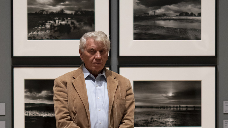 Don McCullin at an exhibit of his war photography