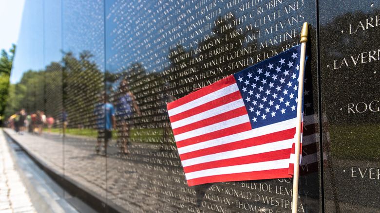 Vietnam Veterans Memorial in Washington DC in a sunny day, USA