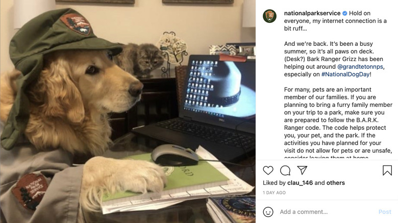 Instagram post from national park service