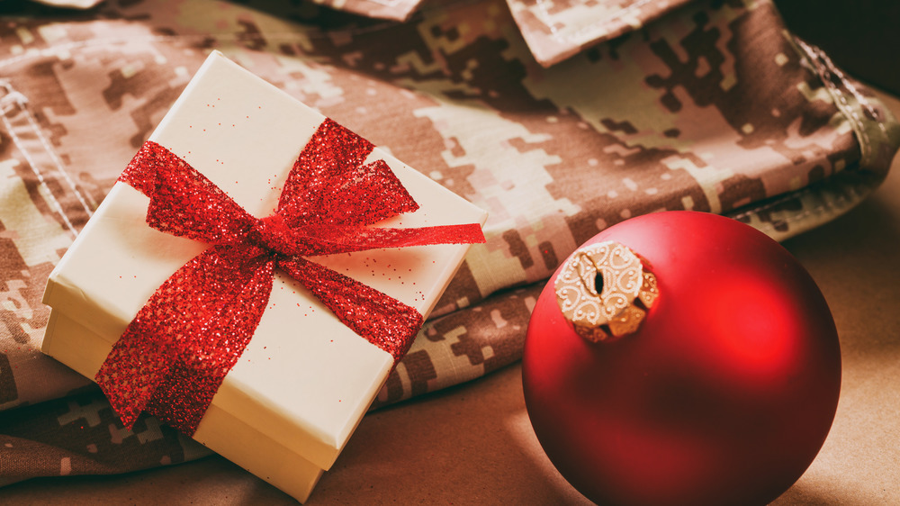 Army camo, Christmas gift, and ornament 