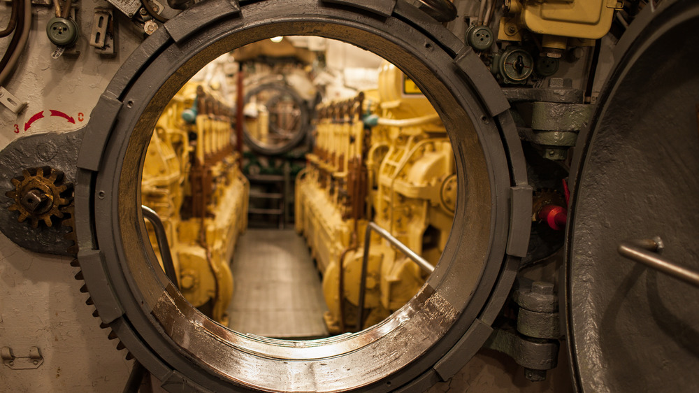 A submarine hallway