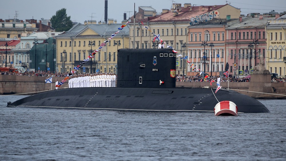 Submarine with crew