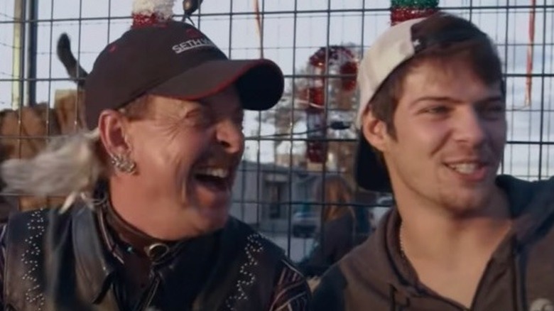 Joe Exotic and Dillon Passage laughing