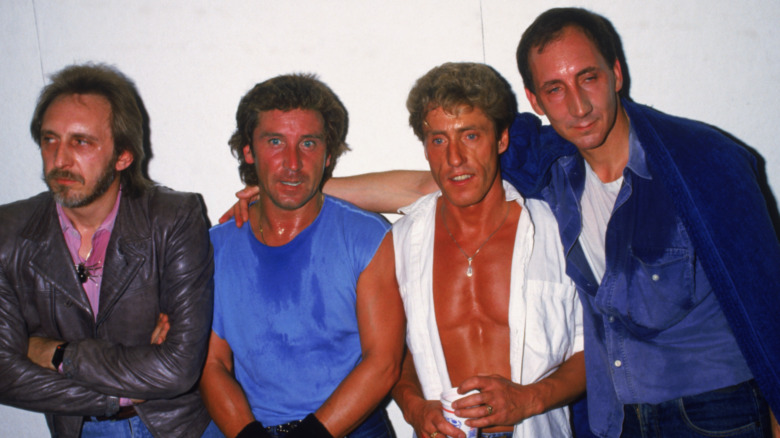 Group photo of The Who: Kenney Jones, Roger Daltrey, Pete Townshend and John Enwistle