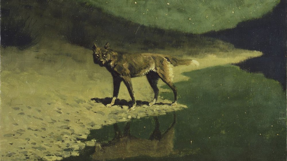 Moonlight, Wolf, Rederic Remington, 1909