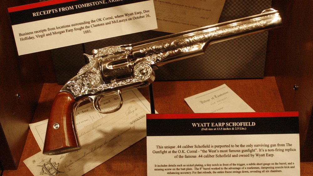 Replica of a gun purported to have been used by Wyatt Earp during the Gunfight at the O.K. Corral, on display at the National Museum of Crime and Punishment