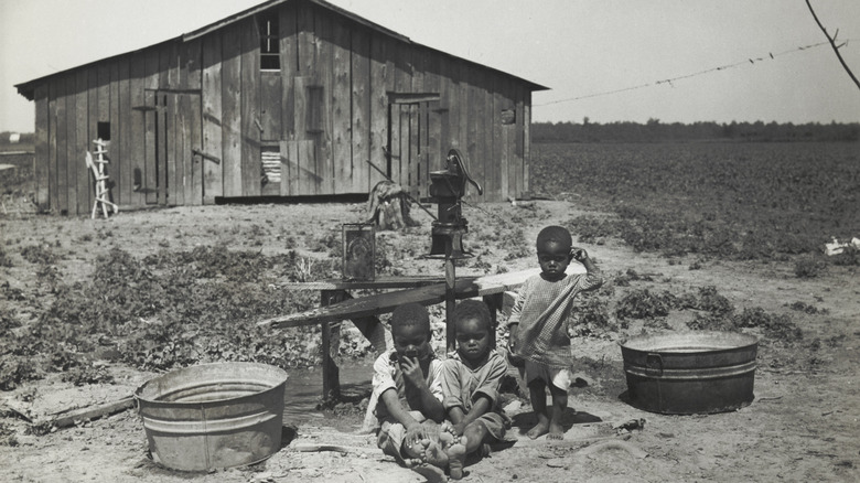 three children of sharecropper