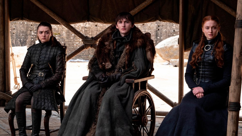 Arya, Bran, and Sansa Stark from "Game of Thrones"