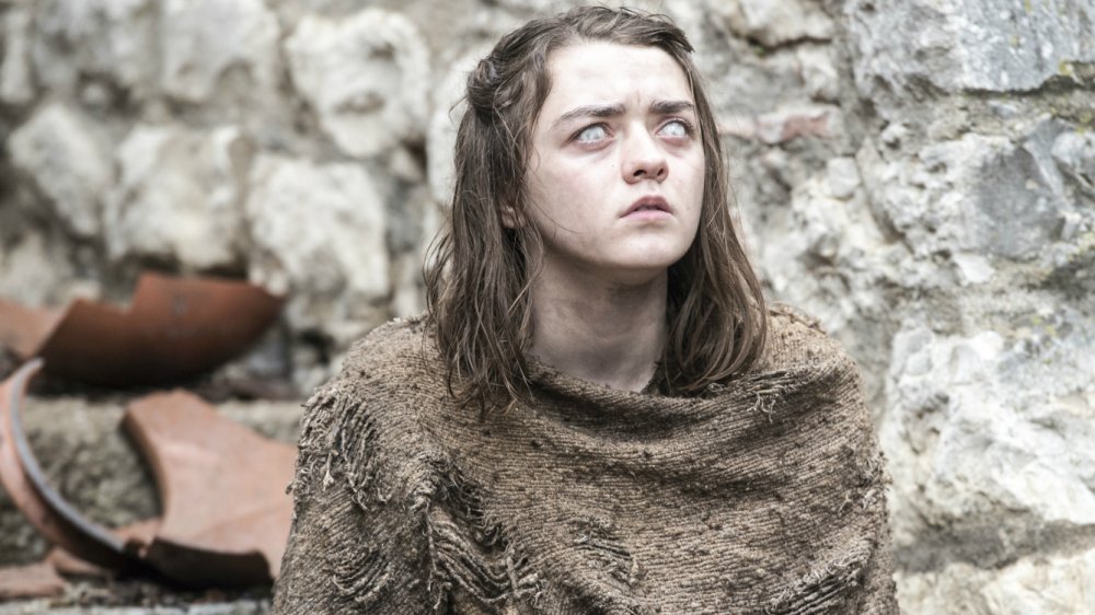 Arya Stark, blind and begging, from "Game of Thrones"