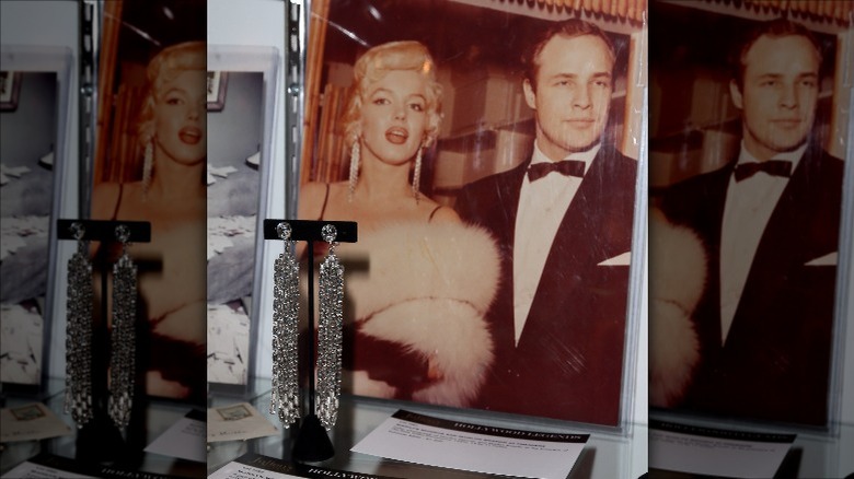 Earrings worn by Marilyn Monroe with Marlon Brando