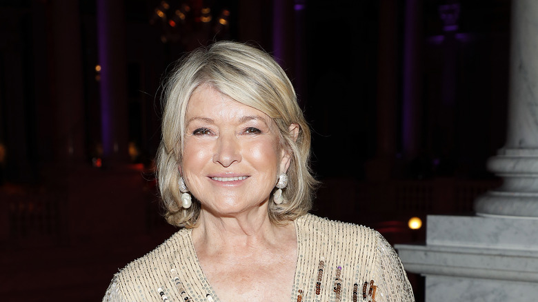 martha stewart smiling beige