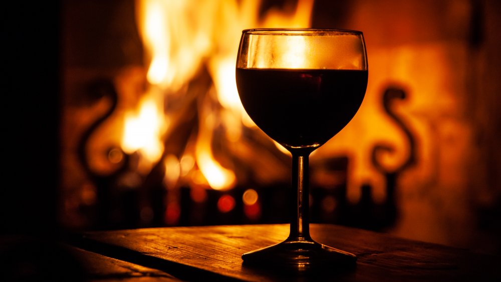 fireplace wine