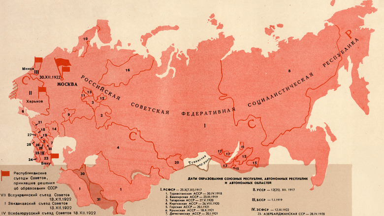 map of USSR