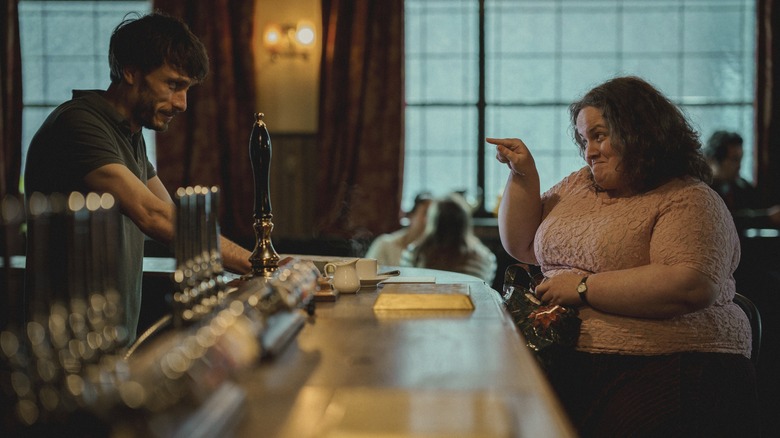 Dunn and Martha at pub