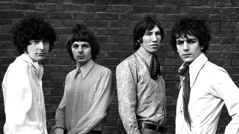 Pink Floyd members looking at camera