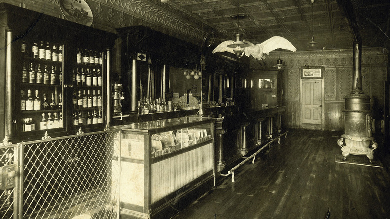 Photo of old store counter