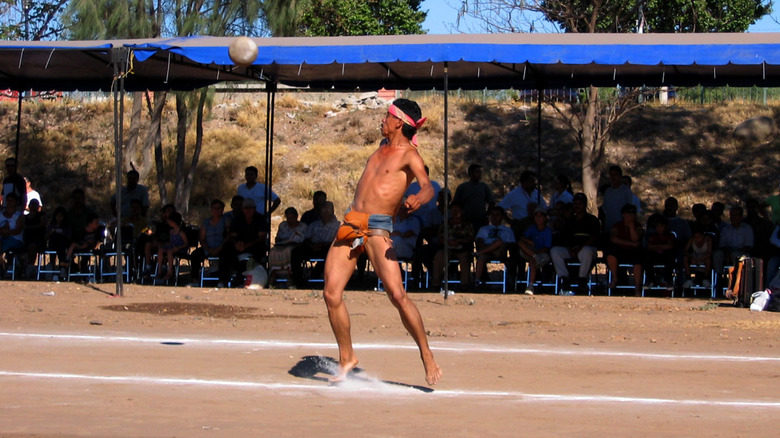 An Ulama player in Culiacán, Sinaloa, Mexico.