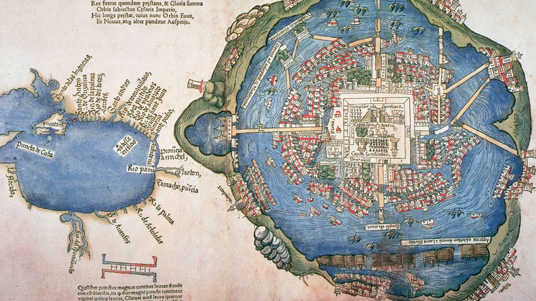 illustrated Map of Tenochtitlan