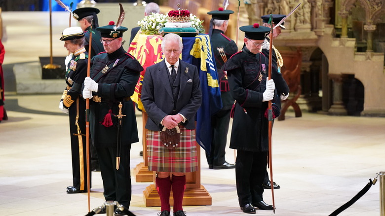 Queen Elizabeth II's children during vigil