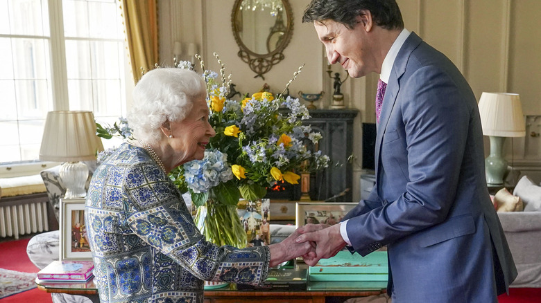 Queen Elizabeth receives Canadian Prime Minister Justin Trudeau for an audience