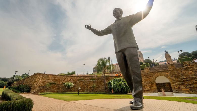 Nelson Mandela statue outdoors