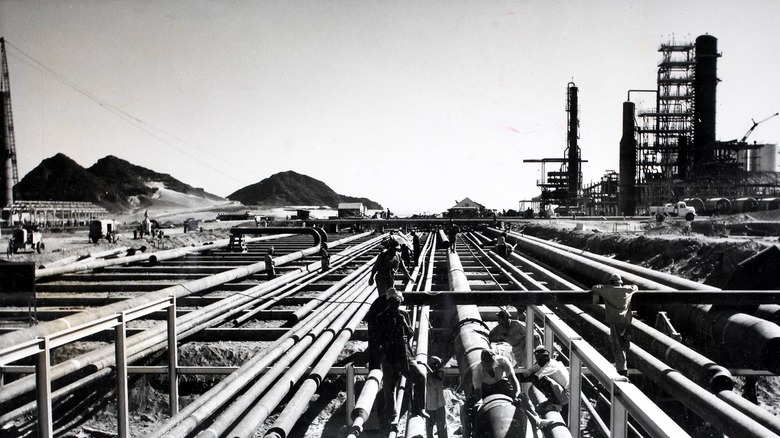 Pipes of Aden Oil Refinery at Aden