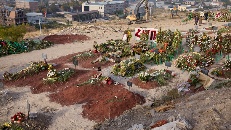 Recently buried Armenian soldiers