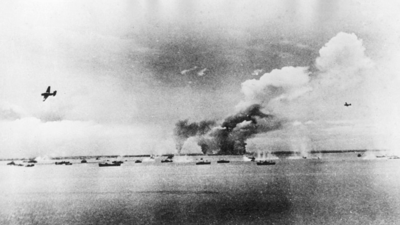 Japanese merchant ship caught in surprise attack