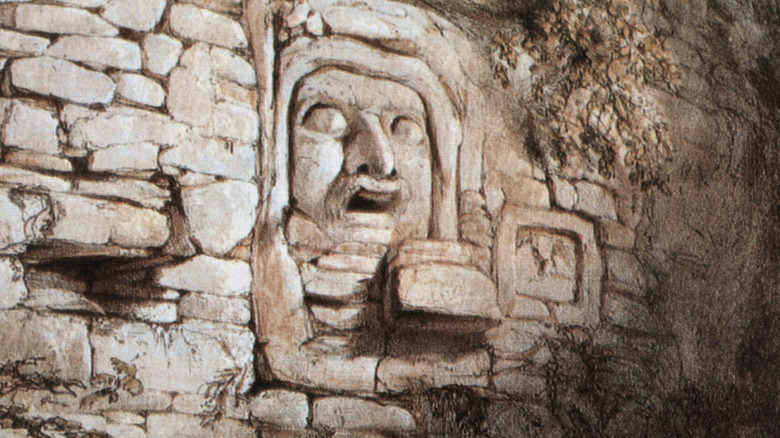 mayan head of Itzam Na also called Izamal