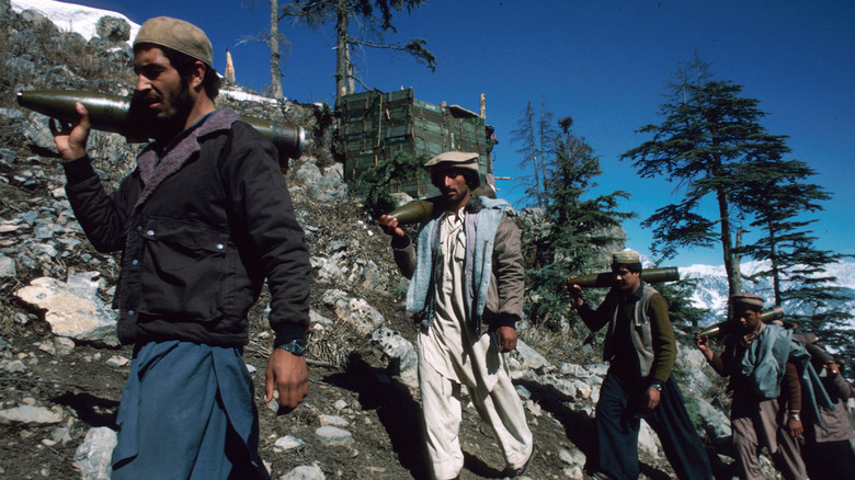 mujahideen with bombs