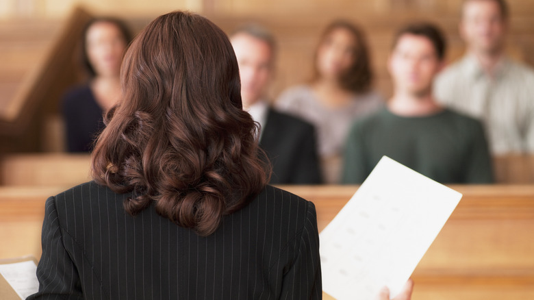 lawyer in front of jury 