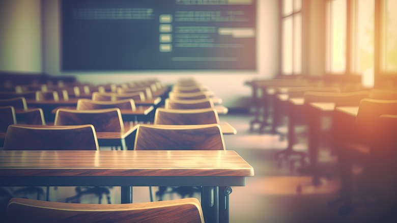 empty classroom 